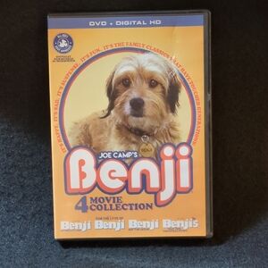"BENJI"  COLOR. 4 DVDS. 2 - RATED G.  1 -  RATED PG. ©1974, 1977, 1978, 2004
